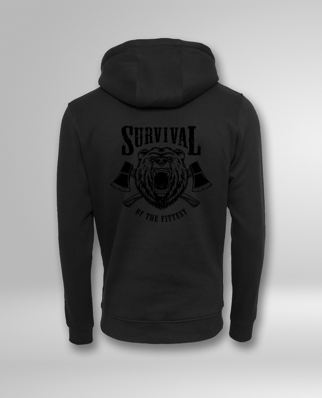 HOODIE SURVIVAL OF THE FITTEST BLACK EDITION Fritz Meinecke Shop